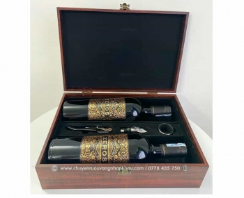 Bộ quà tặng tết 2 chai rượu vang Ý Zeros